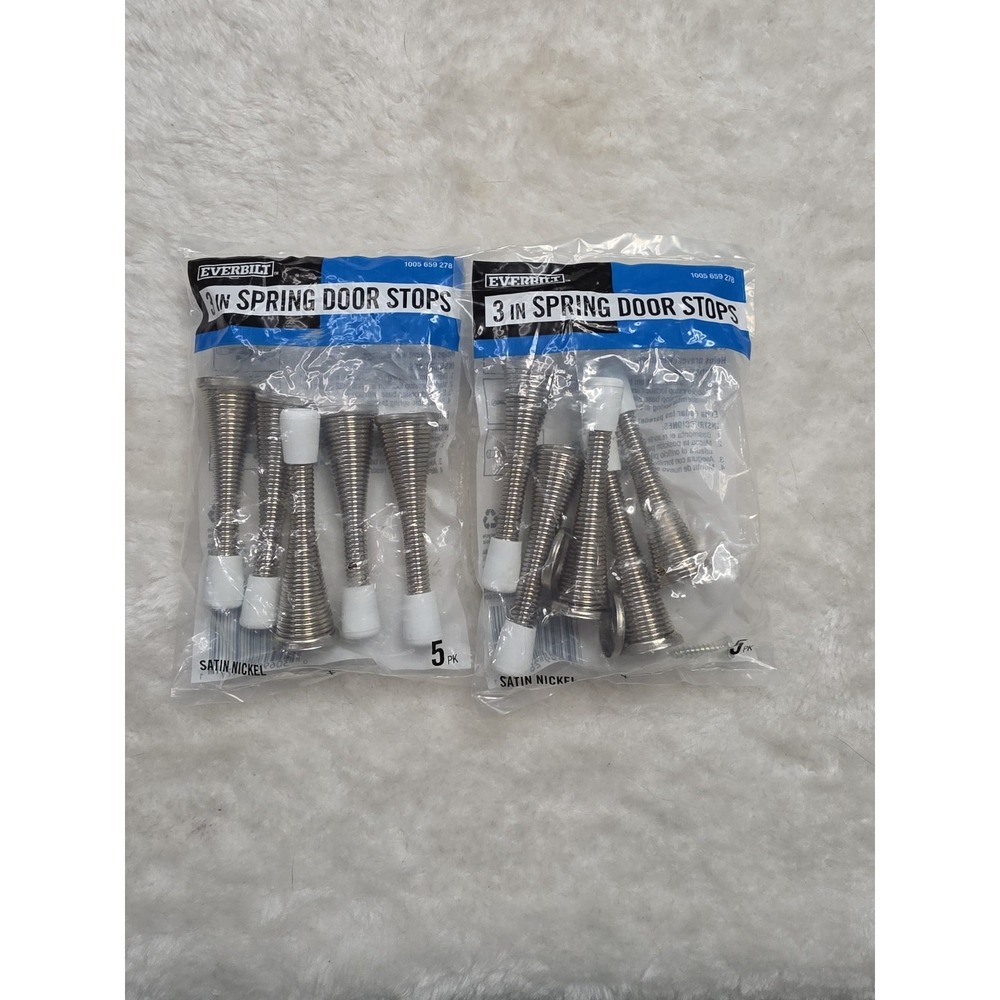 Everbilt Spring Door Stop Satin Nickel  New 10 PACK